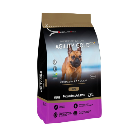 Agility Gold Pequeños Adultos Piel x 1.5 Kg
