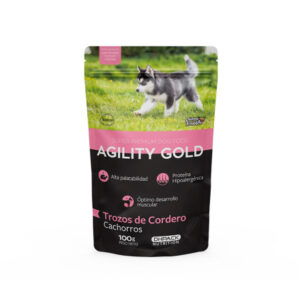 Agility Gold Trozos Cordero Cachorro x 100 gr