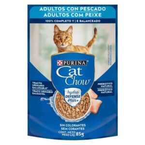 Alimento húmedo cat chow pouch x 85 gr adulto pescado