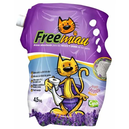 Arena free miau lavanda x 4,5 kg
