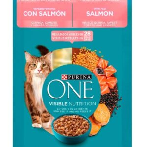 Alimento húmedo one visible nutrition x 85 gr salmón adulto o cachorro