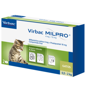 Milpro 4 mg/10 md gatos - 0,5 a 2 kg caja x 4 und