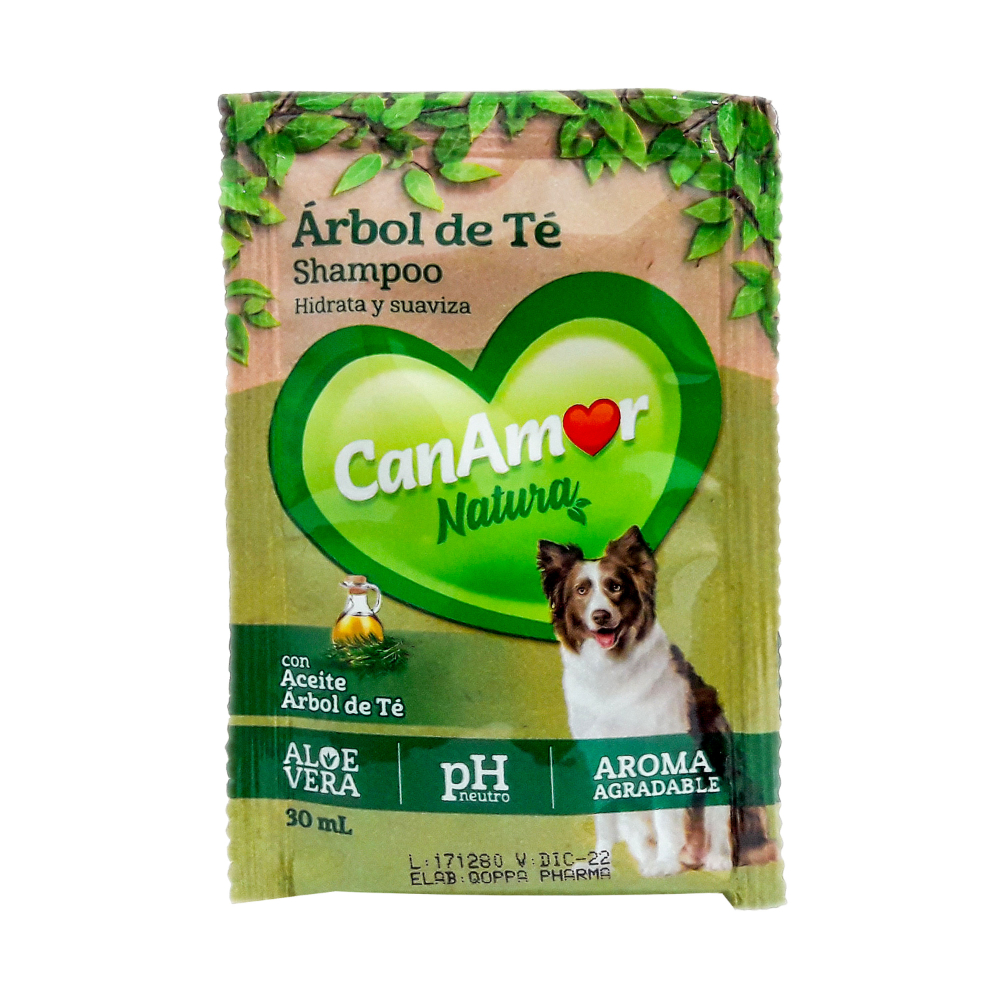 Sobre de shampoo árbol de té x 30 ml can amor