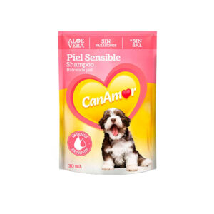 Sobre de shampoo piel sensible cachorros x 30 ml para perro can amor