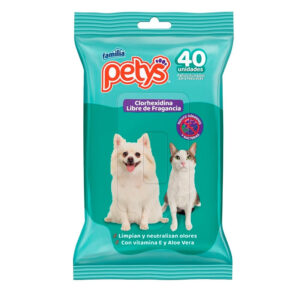 Toallitas húmedas x 40 und petys con clorhexidina