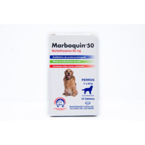 Marboquin 50mg tarro x 10 tab (11-20kls)