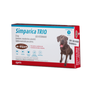 Simparica Trio Caja x 1 Tab. (40 a 60kg) Cafe