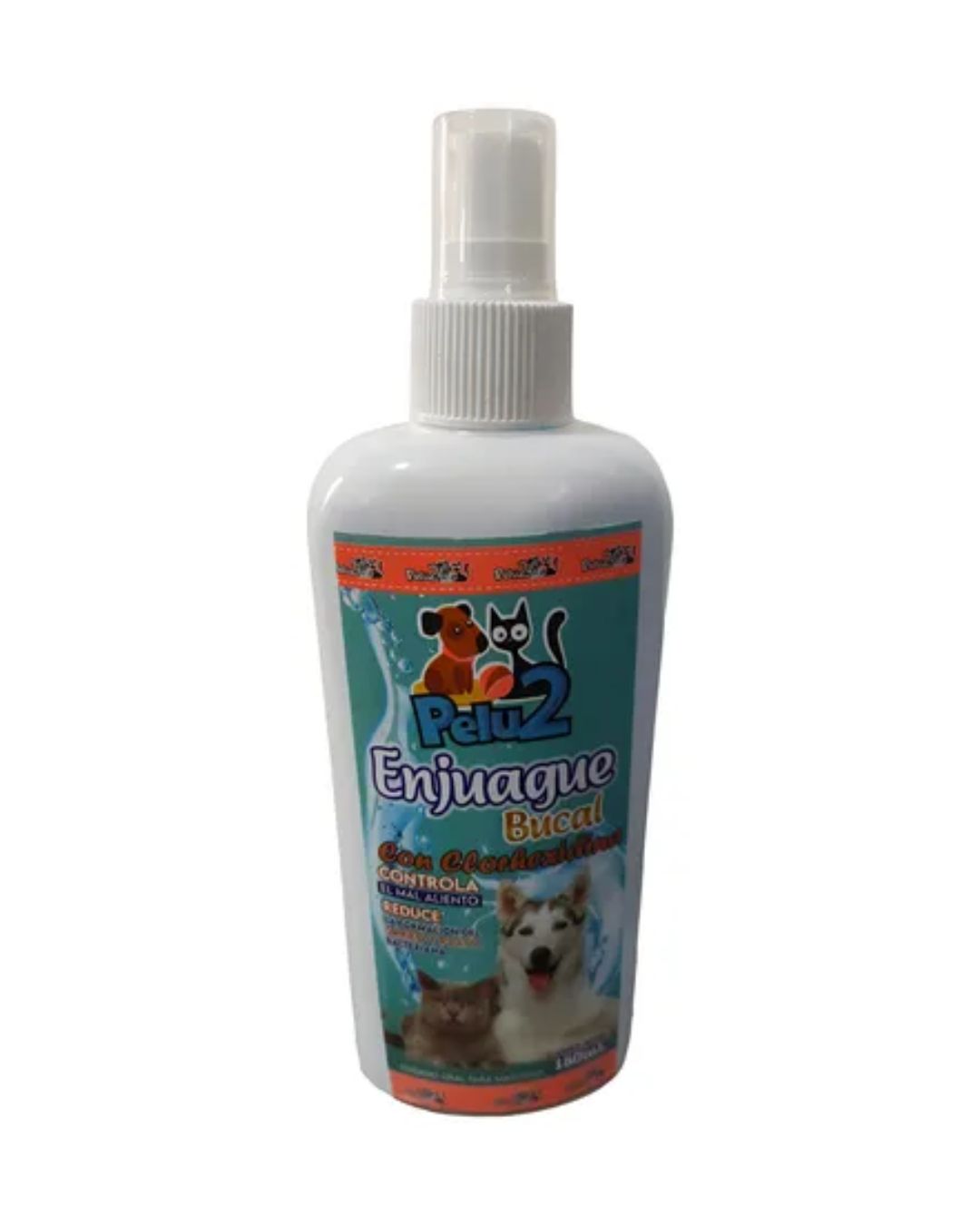 Enjuague bucal pelu2 x 180 ml para perros y gatos
