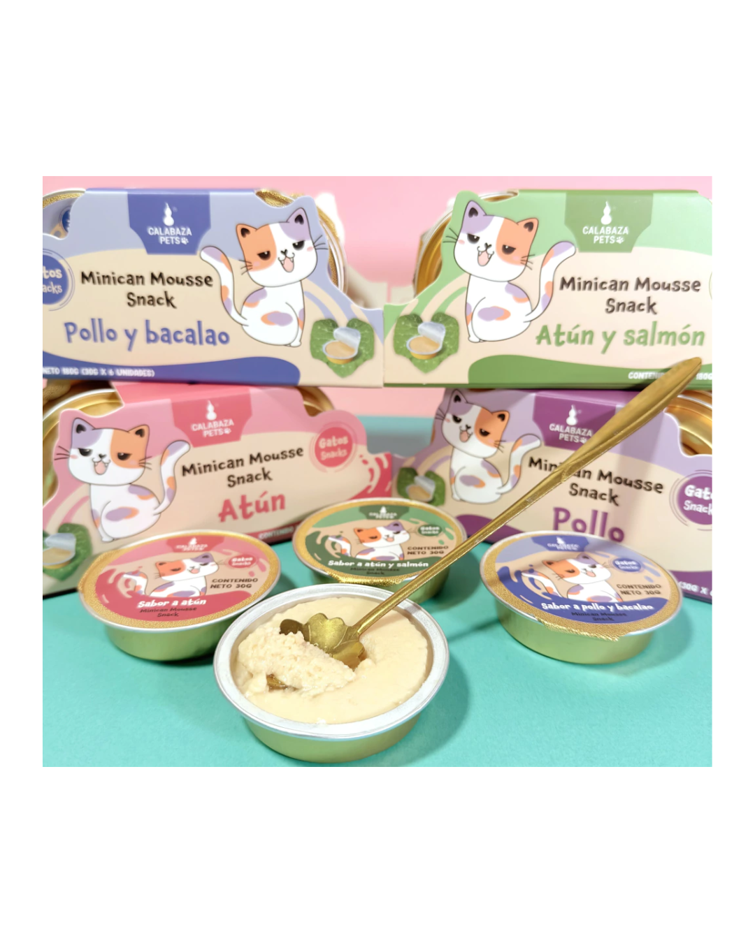 Minican mousse alimento Pollo, Ternera y Codorniz lata x30gr