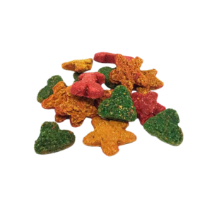 Gomas de corazones, huesos y redondas