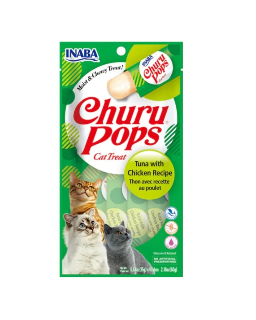 Churu pops tuna with chicken recipe (verde) x 4 und
