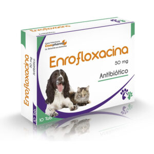 Enrovet-enrofloxacina 50mg caja x 10 tabletas