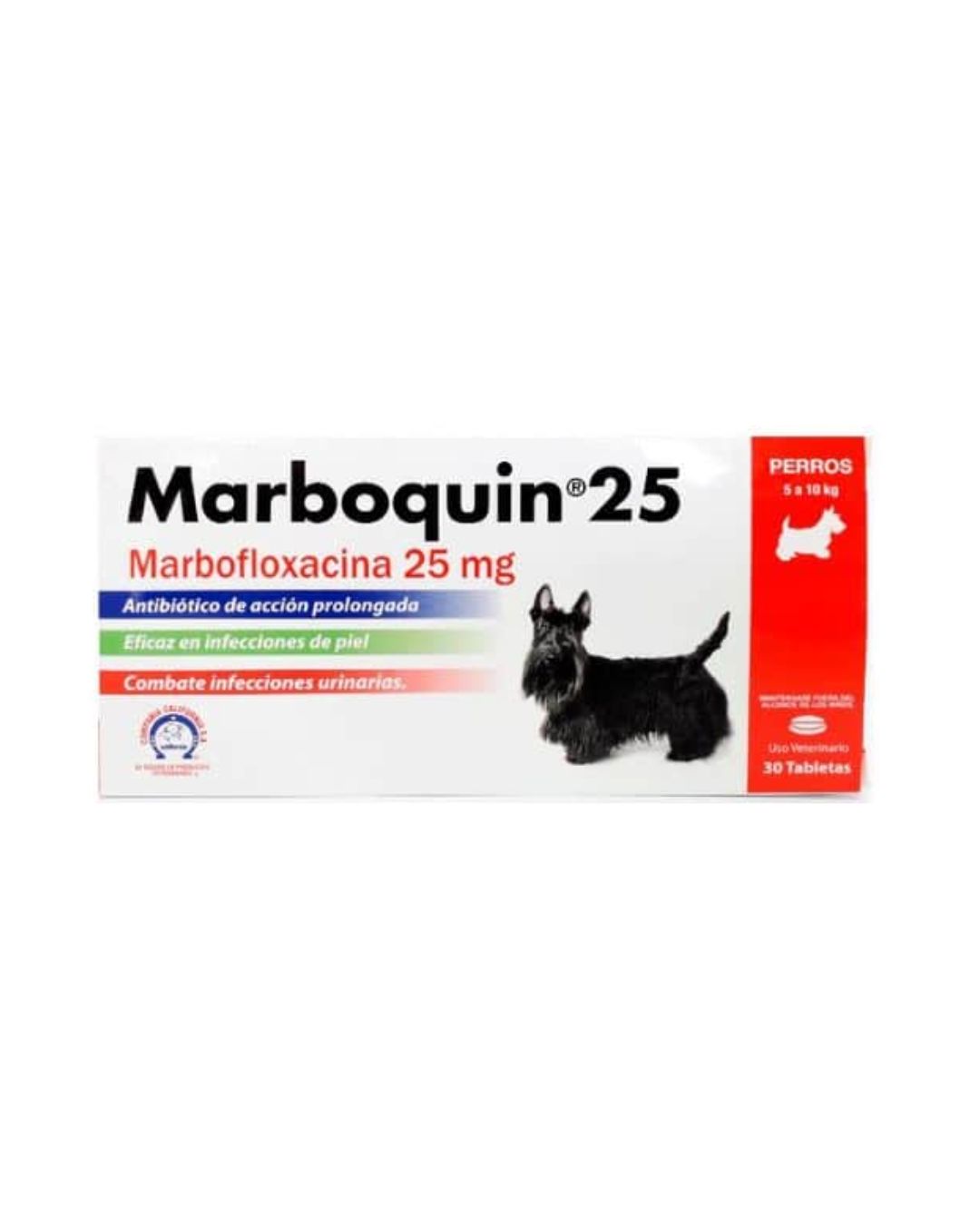 Marboquin 25Mg Tarro x 10 Tab (5-10kg)