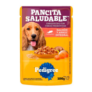 Pouch Pedigree Alta Proteina Pancitas saludable Salmon y arroz integral x 100g
