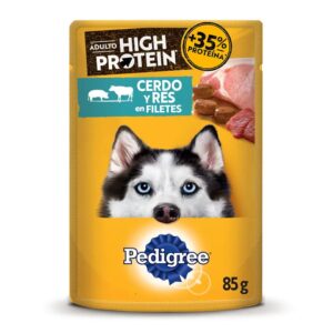 Pouch Pedigree Alta Proteina Cerdo y Res