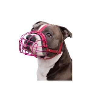 Bozal con seguridad hierro tapado grande rosado